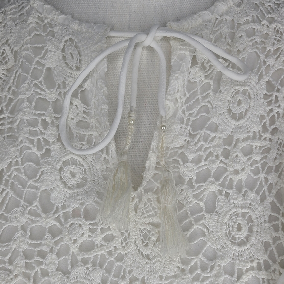 Anthropologie Verb Pallavi Singhee Ruffle Top Ivory Medium - Picture 5 of 11